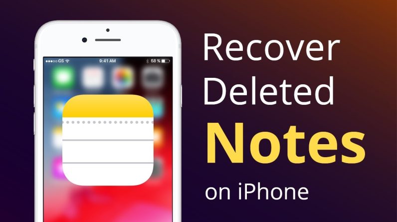 how to recover deleted Notes on iPhone